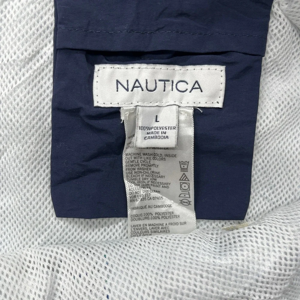 Nautica Swim Trunks‎ Blue Geometric Print Board Shorts Mens XL 6in Inseam
